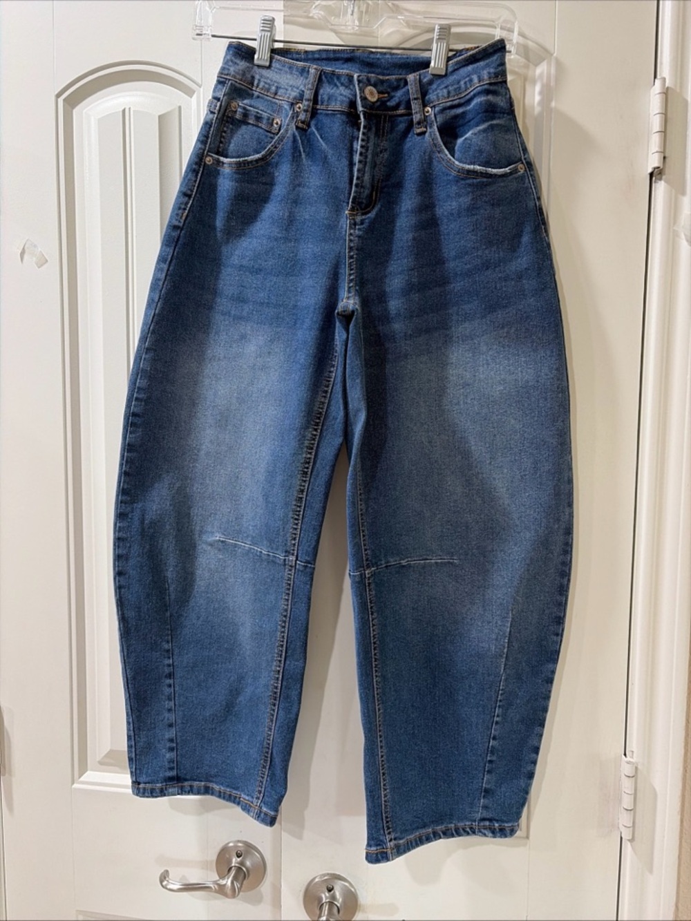 Wide Leg High Waist Blue barrel Denim Jeans